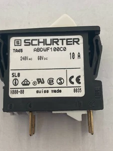 SCHURTER ABDWF100C0 INTERRUTTORE 2 POLI BILANCIERE 240VAC 60VDC 10A NNB - Foto 1 di 4