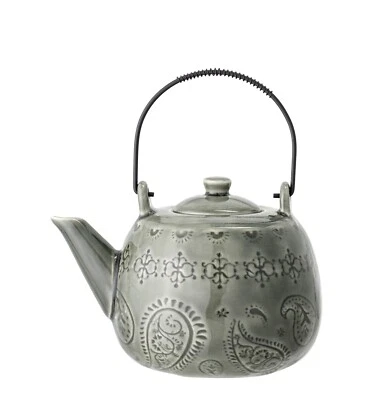 Teekanne Tee Kanne Teebereiter Rani Bloomingville Set Teesieb Keramik grün 900ml - Bild 1 von 4