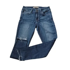 Joes Jeans Womens 26 Blue Distressed Skinny Ankle Raw Hem Dark Wash Ladies - Picture 1 of 13
