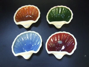  4x Diana Australian Pottery  Hand Painted Shell Design Dishes Retro Vintage  - Picture 1 of 12
