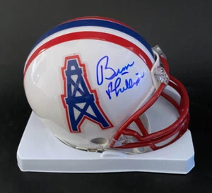 Bum Phillips Coach SIGNED Houston Oilers Mini Helmet Luv Ya PSA/DNA AUTOGRAPHED - Picture 1 of 3