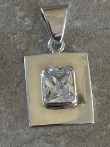 Nicht mehr erhältlicher Silpada Sterlingsilber CZ Anhänger S0296 - Bild 1 von 6