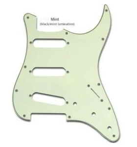 Stratocaster SSS Pickguard Mint Green 11 Hole 3 Ply for USA style Strat Guitar - Picture 1 of 1
