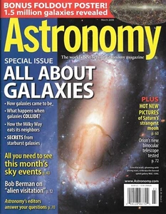 Astronomy Magazine March 2008 Galaxies Collide Milky Way Starburst Saturn Orion - Picture 1 of 9