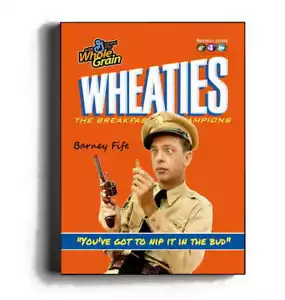 Framed Barney Fife The Andy Griffith Show Wheaties Cereal Box Faux Signed Cover - Picture 1 of 1