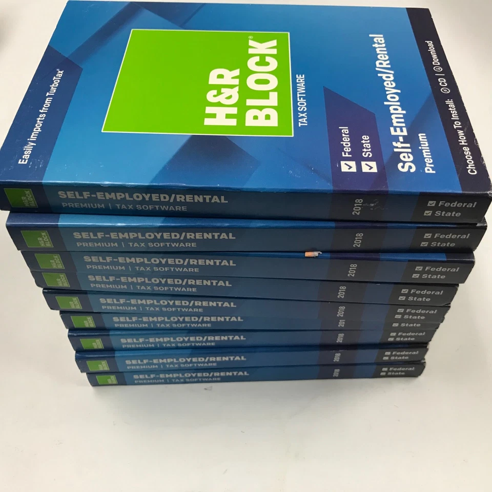 9 - H&R Block Premium 2018 Self-Employed/Rental Property Owners Tax Software - Image 1 of 1