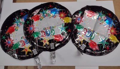RARE Congrats Class of 200__, 3 pcs, 18-in Foil Balloons, Customize YOUR Year - Image 1 of 3