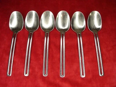 6 Soup Spoons Towle Nordic 18/10 Stainless Flatware Indonesia 7 1/2" - Image 1 of 4