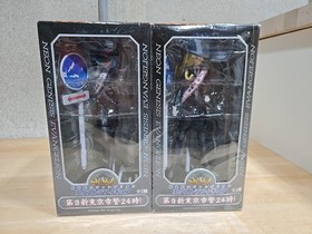 Neon Genesis Evangelion Extra Figure Police Asuka Rei set SEGA Sealed Box Flaw*