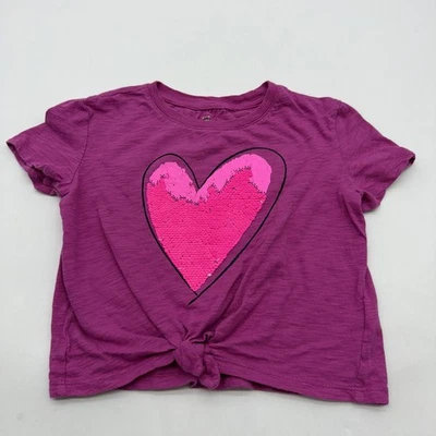 Blusa Gap Niños Algodón Cultivado Orgánicamente Niñas XS Púrpura Gráfico Lentejuelas. #38329 Foto 1 de 4