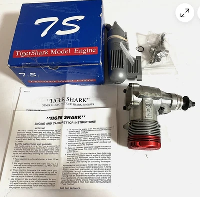 Модель двигателя TSI Tiger Shark 108AR ABC с глушителем - новый в коробке - Изображение 1 из 4