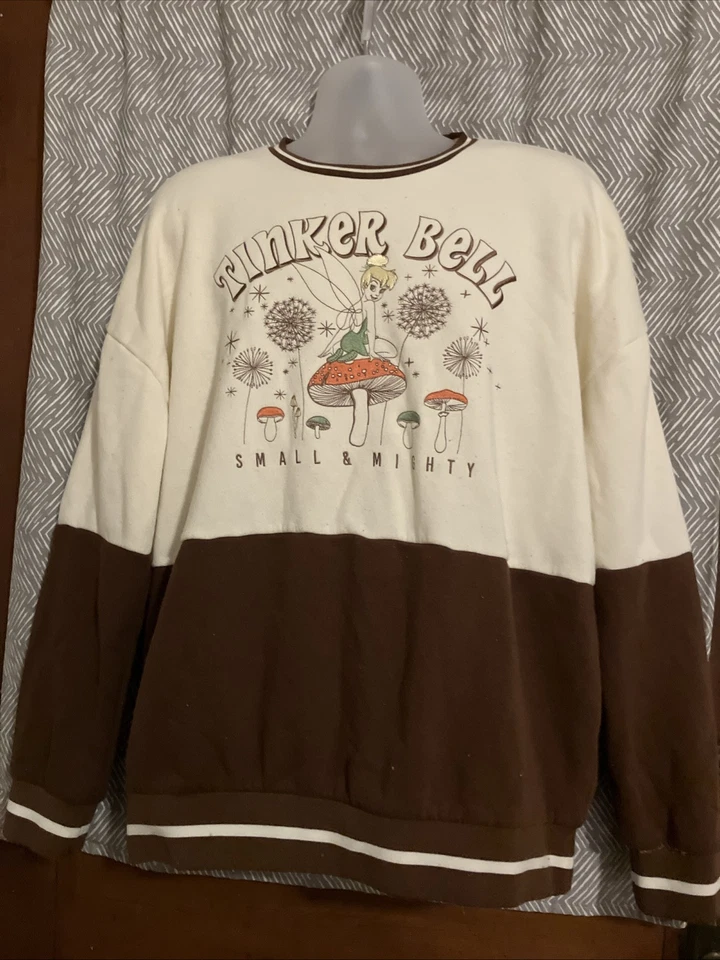 Толстовка женская Disney Our Universe Tinker Bell XL кремовая грибная лесная фея - Изображение 1 из 4