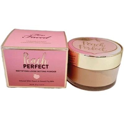Too Faced Peach Perfect CARAMELIZED PEACH Mattifying Loose Setting Powder Boxed - Image 1 of 3