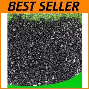 Polished Black Pebbles 0.5"-1" - Decorative Fish Tank Rocks - Picture 1 of 8
