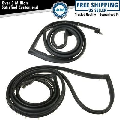 Side Cargo Door Weatherstrip Rubber Seals Set 2 Piece for 74-96 Chevy GMC Van - Image 1 of 4
