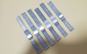 LOT 6x: 70er Jahre NSA NOVAVIT 3-reihiger Stil STAHL 18mm Armbänder - Bild 1 von 23
