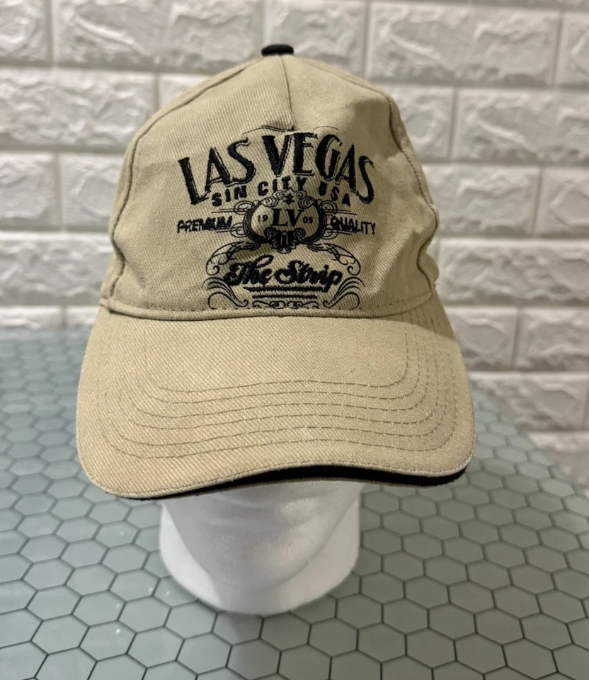Las Vegas Sin City Usa The Strip Hombres Sombrero Papá Gorra de Béisbol Beige Talla Única Foto 1 de 4