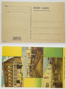 Bomber Grill Fort Worth TX LN Postcard - Longest Bar in Texas & Jenny Lind Club - Picture 1 of 1