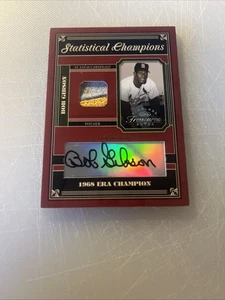 2004 Donruss Statistics Champions Bob Gibson Patch Auto 3/5! Amazing Patch! - Picture 1 of 2