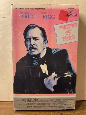 THEATRE OF BLOOD US BIG BOX MGM/UA VHS VIDEO 1986 Former Rental - Image 1 of 4