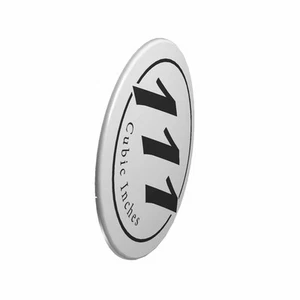 Polaris Airbox Cover Badge, 116, Chrome, Genuine OEM Part 5263833-21, Qty 1 - Picture 1 of 2