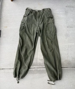 VTG M-1951 US Army Military OG Field Trousers M51 Cargo Pants Size Med Long - Picture 1 of 24