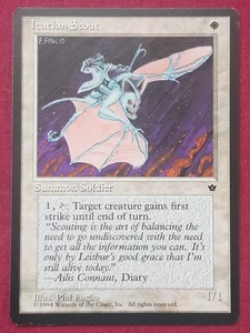 Magic The Gathering FALLEN EMPIRES ICATIAN SCOUT FOGLIO white card MTG - Picture 1 of 2
