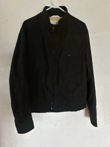 Rag & Bone Jacket Mens 44 Black Cotton USA Button Collar - Picture 1 of 5