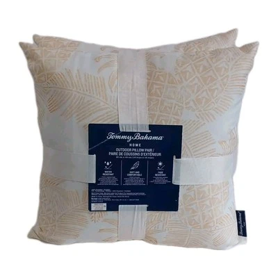 Tommy Bahama Decorative Pillows, Indoor Outdoor, 18"x18", Fade Resistant, New - Image 1 of 2