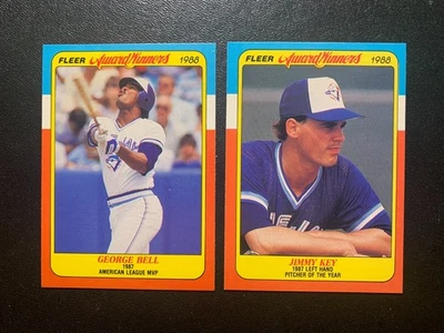 Toronto Blue Jays    FLEER AWARD WINNERS   1988  Lot   BELL  /  KEY - Image 1 of 2