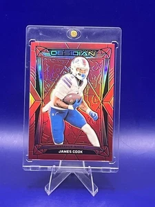 James Cook 2024 Obsidian Red #D 17/49 Buffalo Bills - Bild 1 von 10
