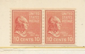U.S. #847 The 1939 John Tyler 10 Cent Coil Pair F-VF MNH C.V. $24.00 - Picture 1 of 2