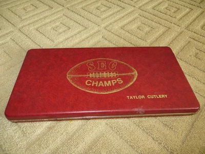 Faca de bolso SEC College Football 10 peças TAYLOR talheres BAMA UGA LSU UK TENN WHOA - Imagem 1 de 4