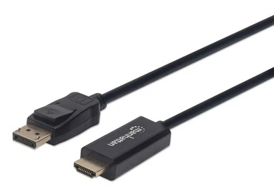 Manhattan DisplayPort 1.1 to HDMI Cable, 1080p@60Hz, 3m, Male to Male, DP With L - Image 1 of 4