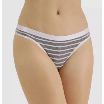 Jenni Mujer Lila Púrpura Borde Satinado Gris Rayas Tanga Panty Ropa Interior, XXXL Foto 1 de 4