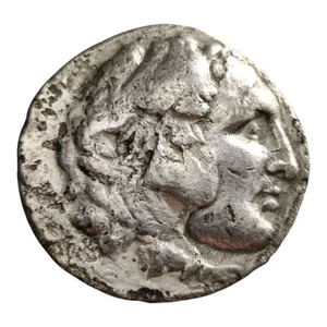 Pamphylia Perge Alexander the Great Silver Tetradrachm 208/7 BC Dated CY 14 13N - Picture 1 of 2