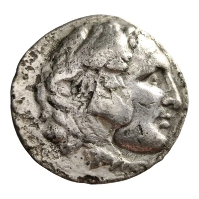 Pamphylia Perge Alexander the Great Silver Tetradrachm 208/7 BC Dated CY 14 13N - Image 1 of 2
