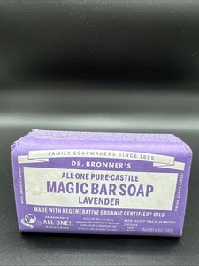 Jabón en barra de lavanda puro de Castilla Dr Bronner's 5 oz aceite de coco orgánico ENVÍO COMBINADO - Imagen 1 de 9