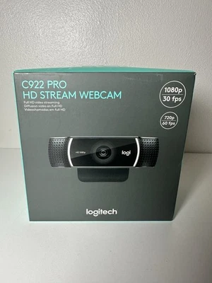 Logitech C922 Pro Streaming HD Webcam 1080p - Black Sealed Gaming - Image 1 of 4