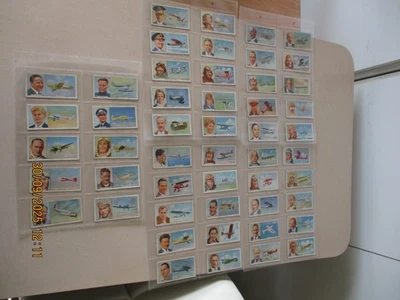 Carreras Famous Airmen & Airwomen 1936 Full Set of 50 Cards in plastic sleeves - Image 1 of 4