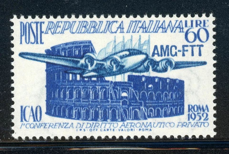 AMG-FTT Trieste MNH: Scott #155 60l Civil Aviation Conference CV$4+ - Image 1 of 1
