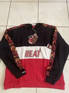 Mitchell & Ness Miami Heat Scorer Crew Neck Sweatshirt mens NWT size XXL - Picture 1 of 11