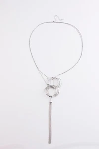 Women Spiral Silver Modern Style Statement Necklace - Picture 1 of 7