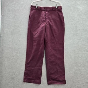 Dickies Men Pants 34x30 Red Chino Straight Workwear 874 Original Fit - Picture 1 of 11