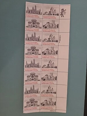 1980 U.S. 15 Cent Architecture Stamps (Block Of 16) - Image 1 of 2