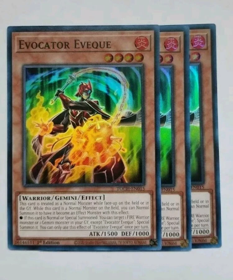 YUGIOH Evocator Eveque TOCH-EN015 Super Rare YuGiOh NM 1st TOON CHAOS X3 - Image 1 of 1