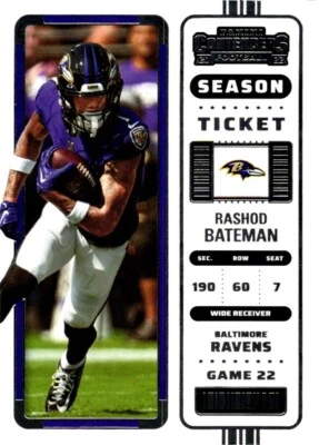 2022 Panini Contenders - Season Ticket Rashod Bateman #6 Trading Card - Image 1 of 2