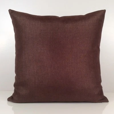 Chocolate Brown Throw Pillow Cover, Decorative Pillow Cover - Gold Sparkles - Image 1 of 2