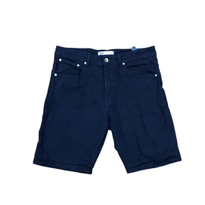 ZARA Denim Jean Shorts Men's 32 Zipper Fly Black 9" Inseam - Picture 1 of 7