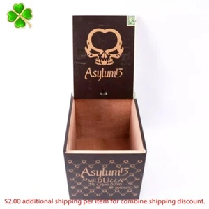 Caja de cigarros de madera vacía Asylum 13 Medulla Maduro 70 x 6 6 6,5" x 5,25" x 5,25" - Imagen 1 de 12
